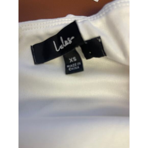 LULU'S XS Love Aglow White Pearl Beaded Sleeveless Straight Leg Jumpsuit B106 - Picture 6 of 10